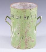 Monmouthshire County Council 0.1 cubic meter capacity measure, ex Monmouthshire Trading Standards