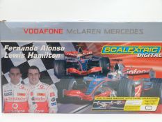 Scalextric Digital Vodafone McLaren Mercedes model slot car racing set with Fernando Alonso and