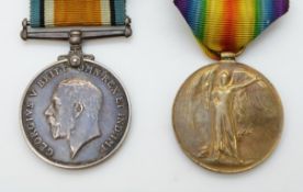 British Army WWI medals comprising, War Medal and Victory Medal named to 136015 Sapper W.