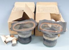 Two WWII standard issue gas masks