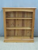 Pine book case, W97 x D30 x H108cm
