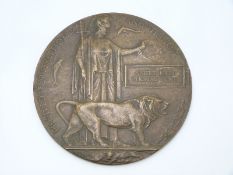 British Army WWI death plaque for Albert John Thomas Bond