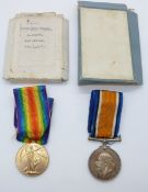 Royal Navy WWI medals comprising War Medal and Victory Medal named to K.35295 S.F. Stock Sto.1.R.