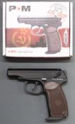 KWC Makarov PM .177 air pistol, serial number 16A22984, new in original box.