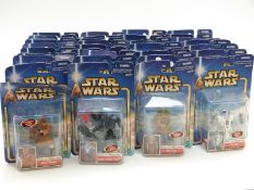 Fifty two Hasbro Star Wars Collection 1 and 2 action figures and figure sets, all in original boxes