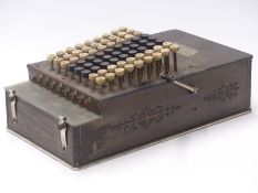 Felt & Tarrant Model A Comptometer vintage mechanical calculator No 18478 with glass panel