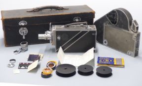 Kodak Special 16mm cine camera in original fitted case with extra 200ft film holder, extension