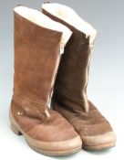 A pair of WWII / 1950s era flying boots, probably RAF but re-soled