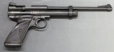 Crossman 2300T .177 target air pistol, serial number 516500296, new in original box.