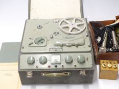 Ferrograph type 4 reel to reel tape machine with instruction manual and accessories