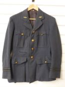 RAF uniform attributed to Flt Lieutenant P.S.Sutton dental branch, with WWII War Medal and Defence