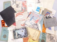 Quantity of photographic ephemera and manuals including Pathescoope, Filmo, Zeiss, Ikon, Photography