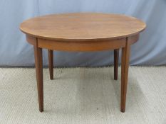 Retro G Plan style extending dining table, diameter 113, height 73cm