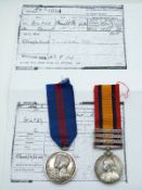 Victorian British Army Queen's South Africa medal with three clasps, South Africa 1902, Transvaal