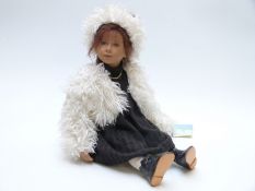 Sigikid limited edition collectors' doll Idita Wippler with closed mouth, fixed blue eyes and