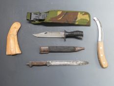 Modern SA80 bayonet and a Danish M1889 example