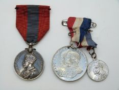 King George V for Faithful Service Medal named to Arnold Whitehead together with Jubilee Medal and