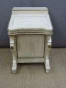 A painted Davenport with drawers to side, W54 x D53 x H82cm
