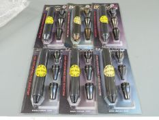 Six Deben Whisper 180 air rifle silencers with multiple adapters, all new in original packaging