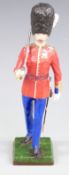 Sitzendorf porcelain figure of a Grenadier Guards officer, 28cm tall