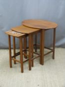 Mahogany nest of three tables, width 56cm