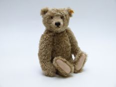 Steiff Teddy bear with blonde mohair, felt pads, growler and jointed limbs, 38cm tall