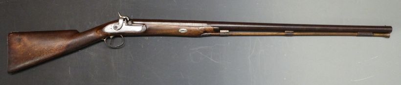 William McCririck of Irvine Ayrshire 8 bore percussion hammer action wildfowling gun with named