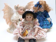 Three The Celia Doll Company limited edition bisque dolls Tuppence 39/200 and Lucy 121/200, one