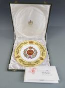 Gloucestershire Regiment commemorative plate by Spode, limited edition 139/500, with certificate and
