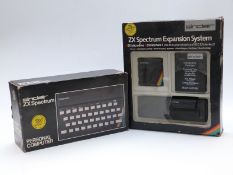 Sinclair ZX Spectrum vintage personal computer together with Expansion System, both in original