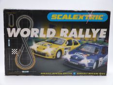 Scalextric World Rallye model slot car racing set C1018, in original box