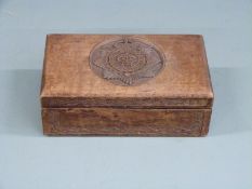 British Army cigarette box with Army Service Corps cipher folio to lid.