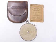 Fowler's Magnum long scale calculator or spiral slide rule in by Fowler & Co of Manchester