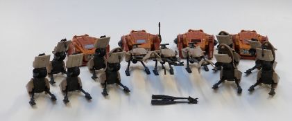 Sixteen Kenner LFL Star Wars vehicles including four Speeder Bikes