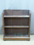 A 19thC oak or similar bookcase, W84 x D31 x H94cm