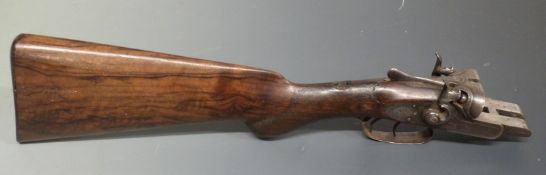 Christopher George Bonehill 12 bore side by side hammer action shotgun stock and action with named