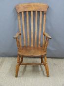 Elm seated Windsor armchair