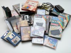 Fifty Sinclair ZX Spectrum, Amiga and similar video games, some in original boxes/packaging