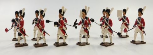 Twelve CBG Mignot Swiss or French artillery crew figures.