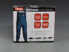 Leeda neoprene chest waders size 8, new in original box.