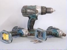 Three Makita drills/drivers