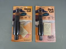Duck and goose calls in original packaging