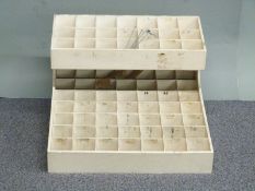 Table top shop display or haberdashery rack, W57 x D58 x H49cm