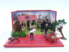 CBG Mignot diorama model Les Pompiers 568, in original display box, 19x12x10.5cm