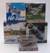 Five Corgi, Oxford Aviation, Hobby Master and Dragon 1:72 scale diecast model aeroplanes including