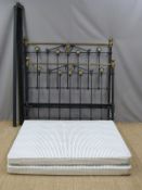 Brass mounted bed, width 140cm