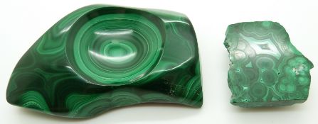 Two samples of malachite