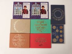 Eight UK Royal Mint brilliant uncirculated coin sets, 1972-1976, 1962 and two for 1994