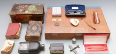Quantity of collectables to include vintage lead Spitfire, RAF WWII respirator spectacles, Conway