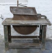 The Farm Saw F2 vintage cast iron sawbench and acessories